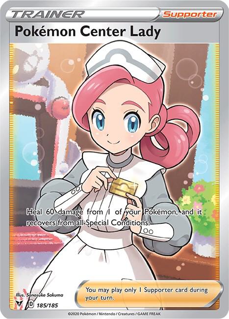 Pokemon Center Lady (Full Art) 185/185 - Vivid Voltage - Ultra Rare