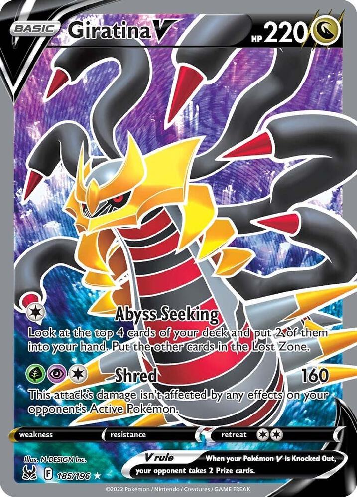Giratina V (Full Art) 185/196 - Lost Origin - Ultra Rare