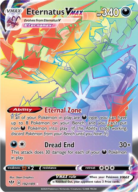 Eternatus VMAX (Secret) 192/189 - Darkness Ablaze - Secret Rare