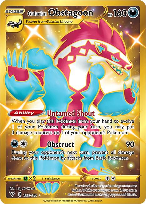 Galarian Obstagoon (Secret) 198/185 - Vivid Voltage - Secret Rare