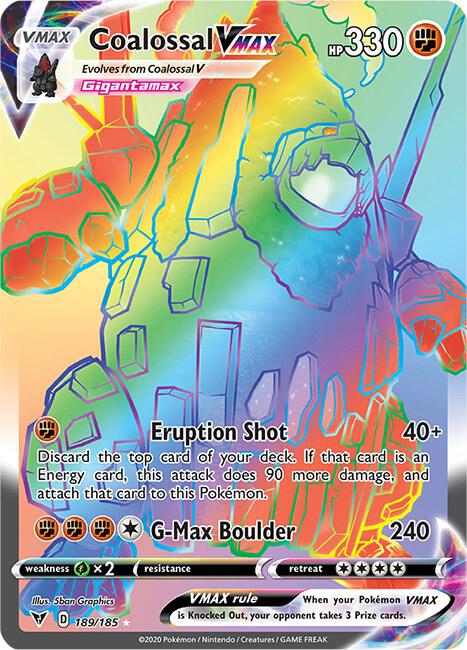 Coalossal VMAX (Secret) 189/185 - Vivid Voltage - Secret Rare