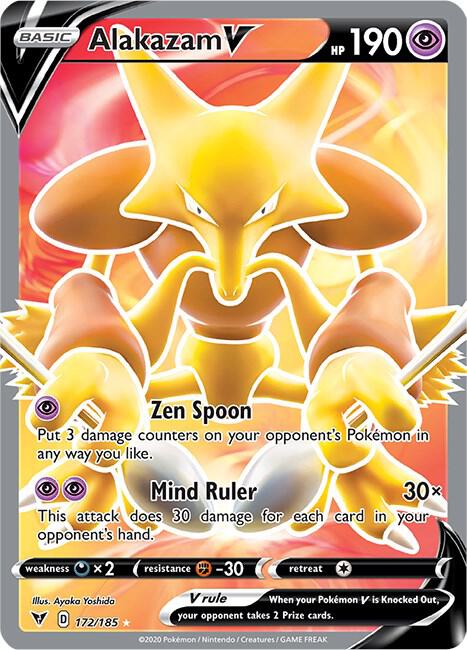 Alakazam V (Full Art) 172/185 - Vivid Voltage - Ultra Rare