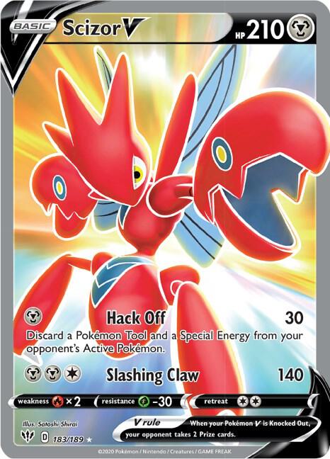 Scizor V (Full Art) 183/189 - Darkness Ablaze - Ultra Rare