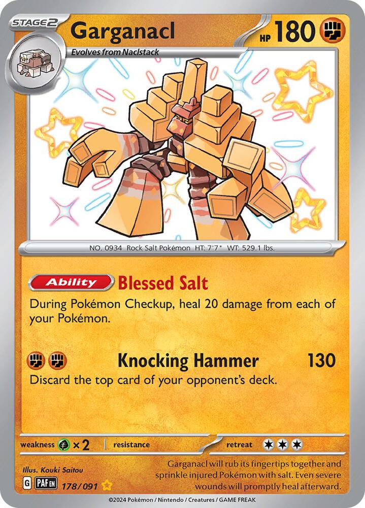 Garganacl 178/091 - Paldean Fates - Shiny Rare