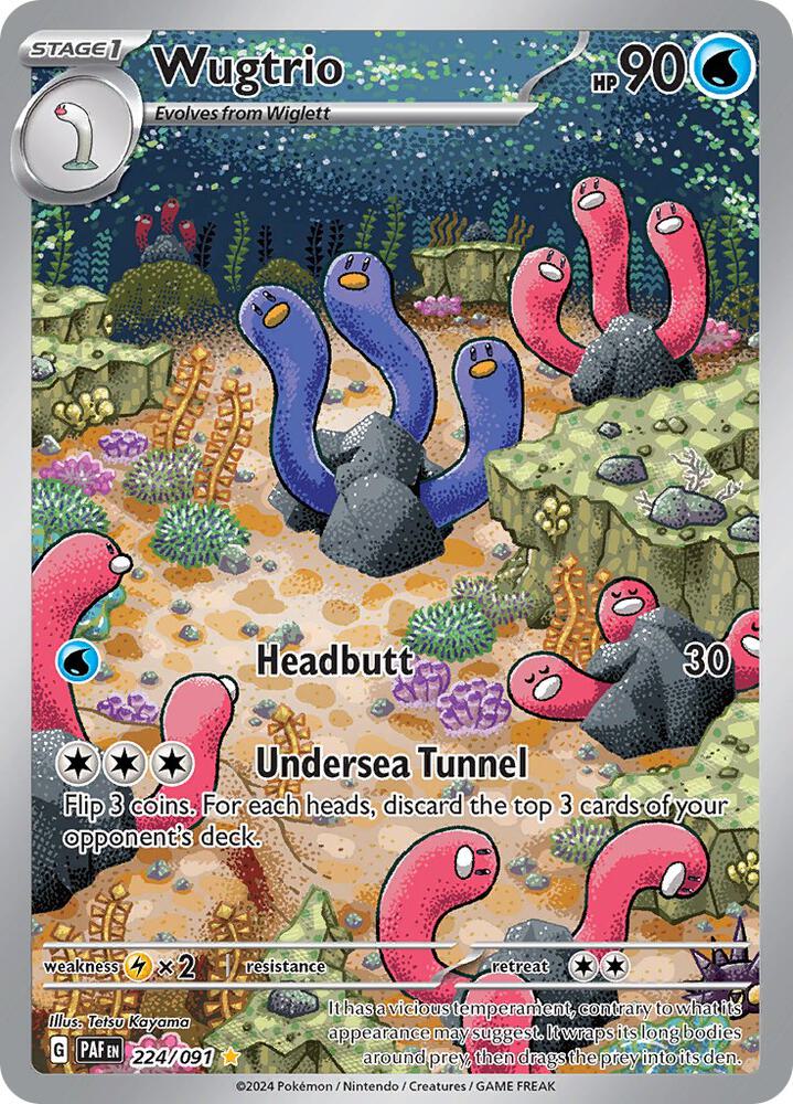 Wugtrio 224/091 - Paldean Fates - Illustration Rare