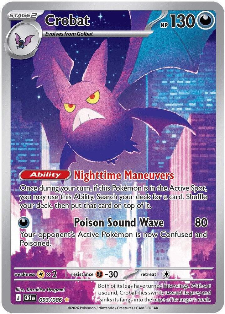 Crobat 093/086 - Chaos Rising - Illustration Rare