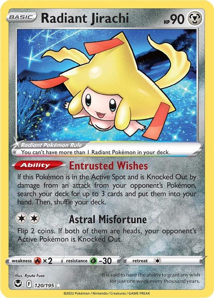 Radiant Jirachi 120/195 - Silver Tempest - Radiant Rare