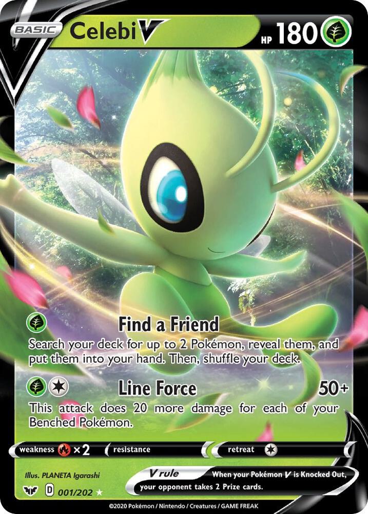 Celebi V 001/202 - Sword & Shield Base Set - Ultra Rare