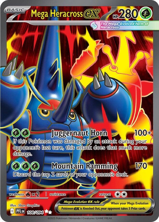 Mega Heracross ex 108/094 - Phantasmal Flames - Ultra Rare
