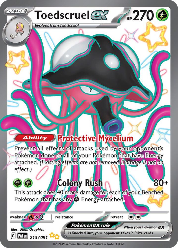 Toedscruel ex 213/091 - Paldean Fates - Shiny Ultra Rare