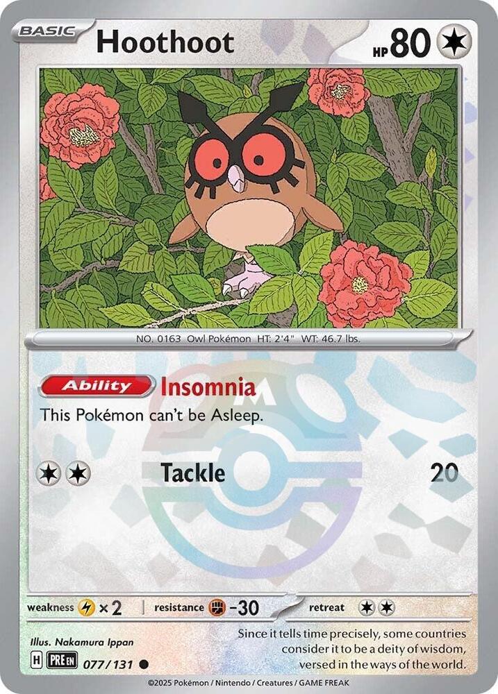 Hoothoot (Master Ball Pattern) 077/131 - Prismatic Evolutions - Common