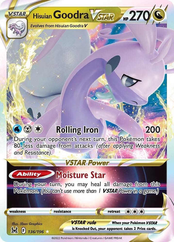 Hisuian Goodra VSTAR 136/196 - Lost Origin - Ultra Rare